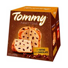 PANETTONE COM GOTAS DE CHOCOLATE TOMMY 18X400G