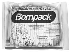 TOUCA DESCARTÁVEL BRANCA BOMPACK 100UN