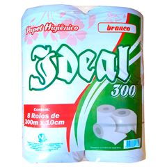 PAPEL HIGIÊNICO SIMPLES IDEAL - 8X300M