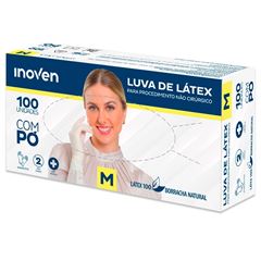 LUVA DE PROCEDIMENTO EM LÁTEX M INOVEN - 100UN