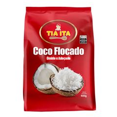 COCO RALADO EM FLOCOS ADOÇADO TIA ITA 500G