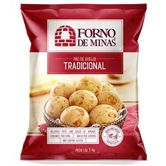 PÃO DE QUEIJO TRADICIONAL FORNO DE MINAS 1KG