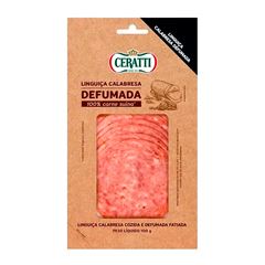 LINGUIÇA CALABRESA COZIDA DEFUMADA FATIADA CERATTI 100G