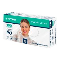 LUVA PROCEDIMENTO LATEX G INOVEN - 100 UN