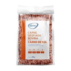 CARNE DE SOL BOVINA COZIDA TEMPERADA DESFIADA ALFAMA 1KG