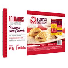 FOLHADO BANANA COM CANELA FORNO MINAS 10X240G