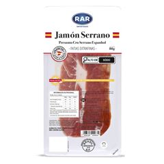 PRESUNTO CRU ESPANHOL JAMON FATIADO INTERFOLHADO RAR 80G
