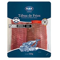 TÁBUA DE FRIOS COPA SALAME HAMBURGUÊS RAR 15X120G