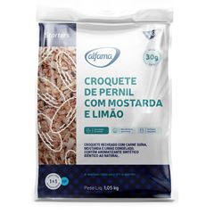 CROQUETE DE PERNIL COM MOSTARDA E LIMÃO ALFAMA 3X1,05KG