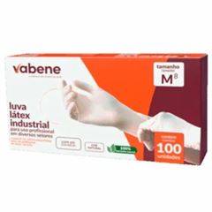 LUVA LATEX MEDIA VABENE 100UN