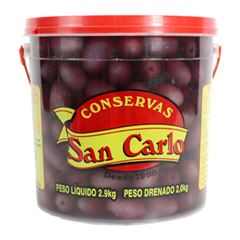 AZEITONA PRETA SEM CAROÇO SAN CARLO - 2KG