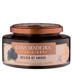 GELEIA TRADICIONAL DE AMORA COM PEDAÇOS CASA MADEIRA 12X240G