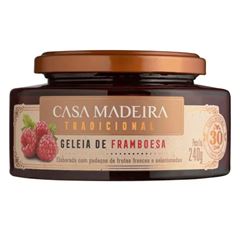 GELEIA TRADICIONAL DE FRAMBOESA CASA MADEIRA 12X240G