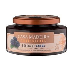 GELEIA TRADICIONAL DE AMORA COM PEDAÇOS CASA MADEIRA 240G
