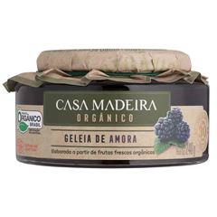 GELEIA ORGÂNICA DE AMORA COM PEDAÇOS CASA MADEIRA 240G