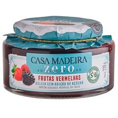 GELEIA ZERO DE FRUTA VERMELHAS CASA MADEIRA 220G